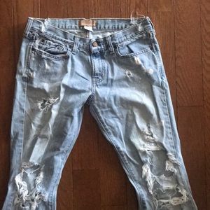 Distressed Abercrombie jeans